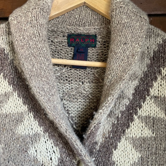 RALPH LAUREN Aztec Navajo Native American duster sweater XS - Picture 2 of 7